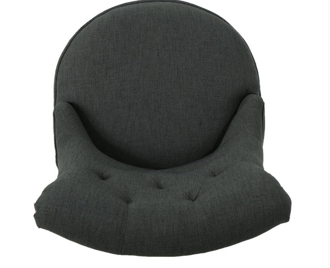 Photo 1 of TYESHA HOME OFFICE FABRIC DARK GRAY TUFTED ROLLING DESK CHAIR