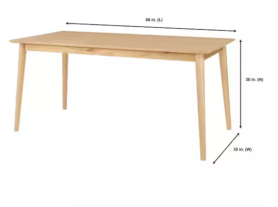 Photo 1 of STYLEWELL NATURAL WOOD FINISH RECTANGULAR DINING TABLE FOR 6 