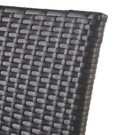 Photo 1 of 2 STACKABLE WICKER OUTDOOR BAR STOOLS GRAY
