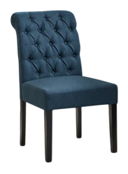 Photo 1 of 2-EMERSON CONTEMPORARY TUFTED ROLLTOP DINING CHAIRS IN NAVY BLUE