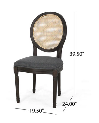 Photo 1 of 2-LANEY FRENCH STYLE OVAL CANE BACK DINING CHAIRS