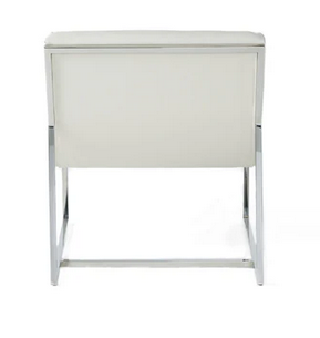 Photo 1 of KINGSBURY WHITE LEATHER LOUNGE ACCENT CHAIR