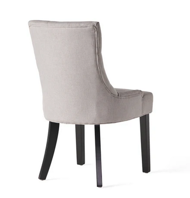 Photo 1 of 2-STACY TUFTED FABRIC DINING CHAIRS BEIGE
