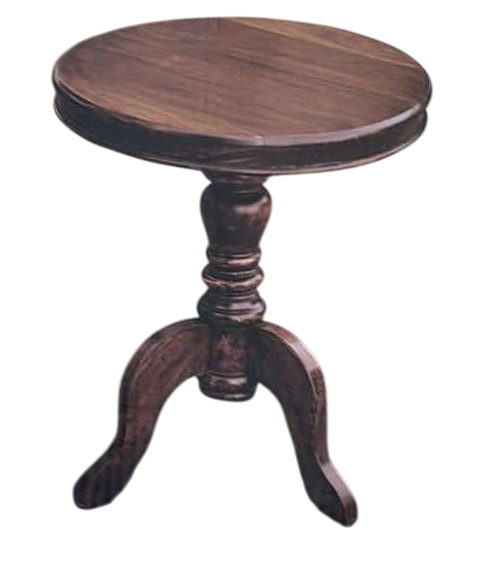 Photo 1 of HANDMADE WALNUT FINISH ROUND ACCENT TABLE