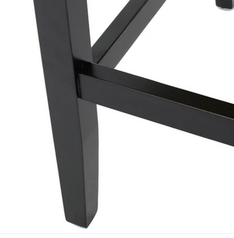 Photo 1 of 2-PETERBOROUGH MODERN 26 INCH FABRIC LIGHT GRAY AND ESPRESSO COUNTER STOOLS