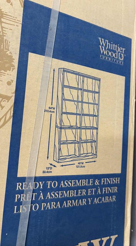 Photo 1 of SOLID WOOD 8 SHELF BOOKCASE MODEL 497W1UFS 48" X 14" H 84"