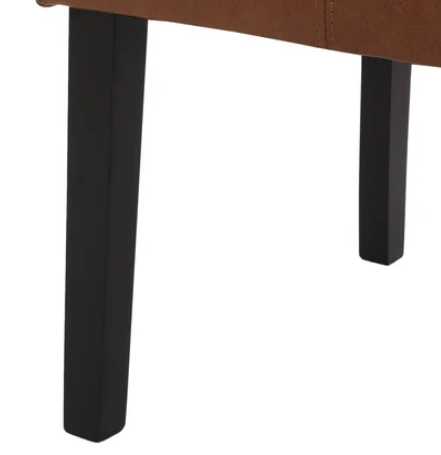 Photo 1 of PERCIVAL CONTEMPORARY T-STITCH BROWN HIGH BACK DINING CHAIR