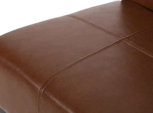 Photo 1 of PERCIVAL CONTEMPORARY T-STITCH BROWN HIGH BACK DINING CHAIR