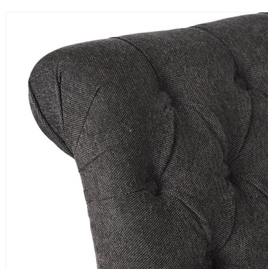 Photo 1 of 2-EMERSON CONTEMPORARY TUFTED ROLLTOP DINING CHAIRS