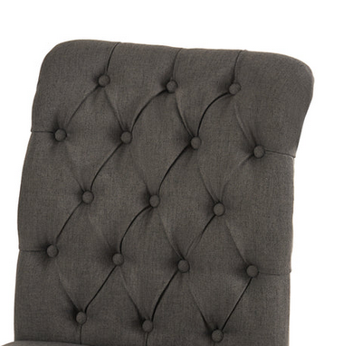 Photo 1 of 2-EMERSON CONTEMPORARY TUFTED ROLLTOP DINING CHAIRS
