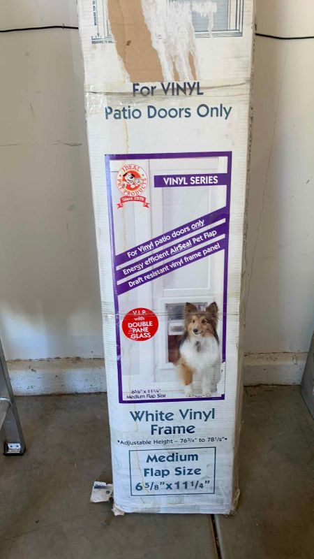 Photo 1 of IDEAL VINYL PET PATIO DOOR MEDIUM FLAP SIZE