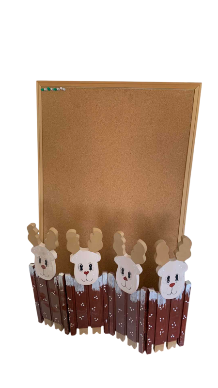 Photo 1 of WOOD REINDEER FENCE 18” TALL AND A CORK  BOARD