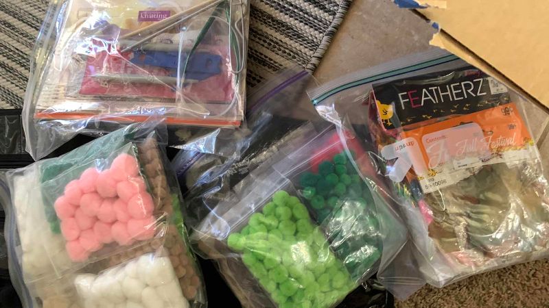 Photo 1 of BOX OF CRAFTING SUPPLIES