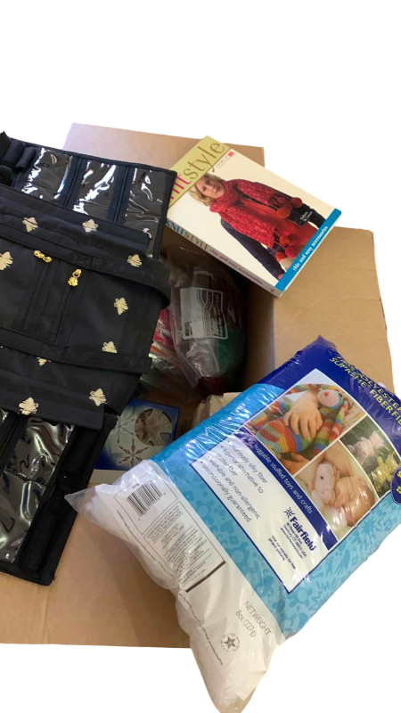 Photo 1 of BOX OF CRAFTING SUPPLIES
