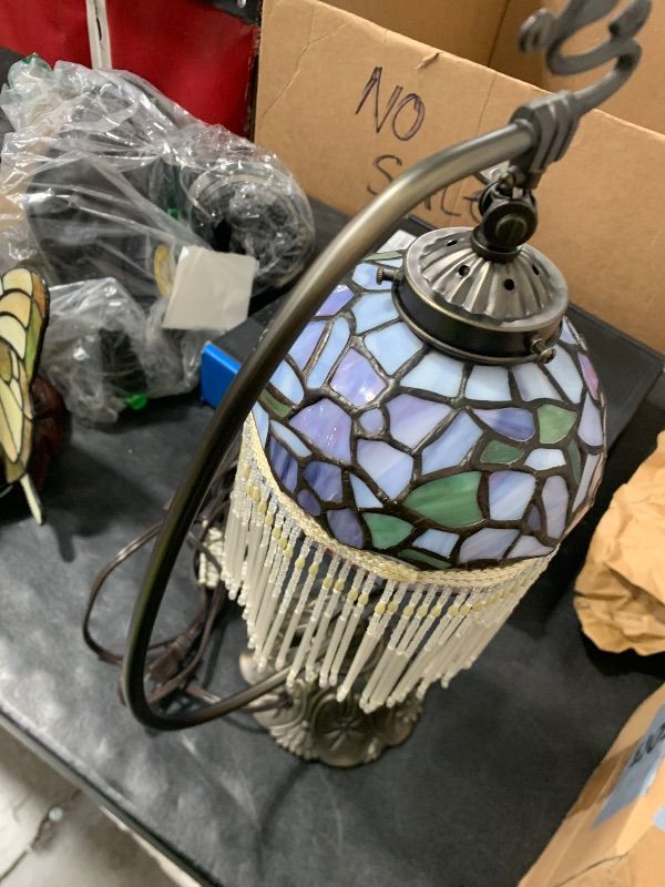 Photo 1 of TIFFANY STYLE RESIN LAMP H19”