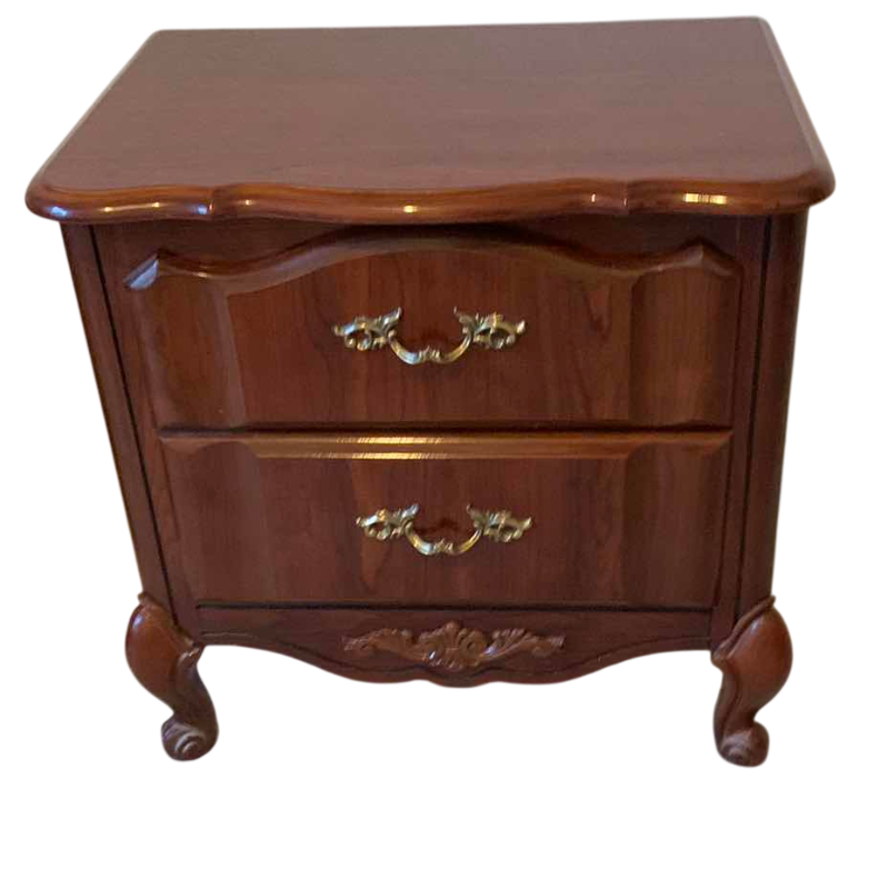 Photo 1 of CHERRY WOOD 2 DRAWER NIGHTSTAND 23” X 16” H 23”