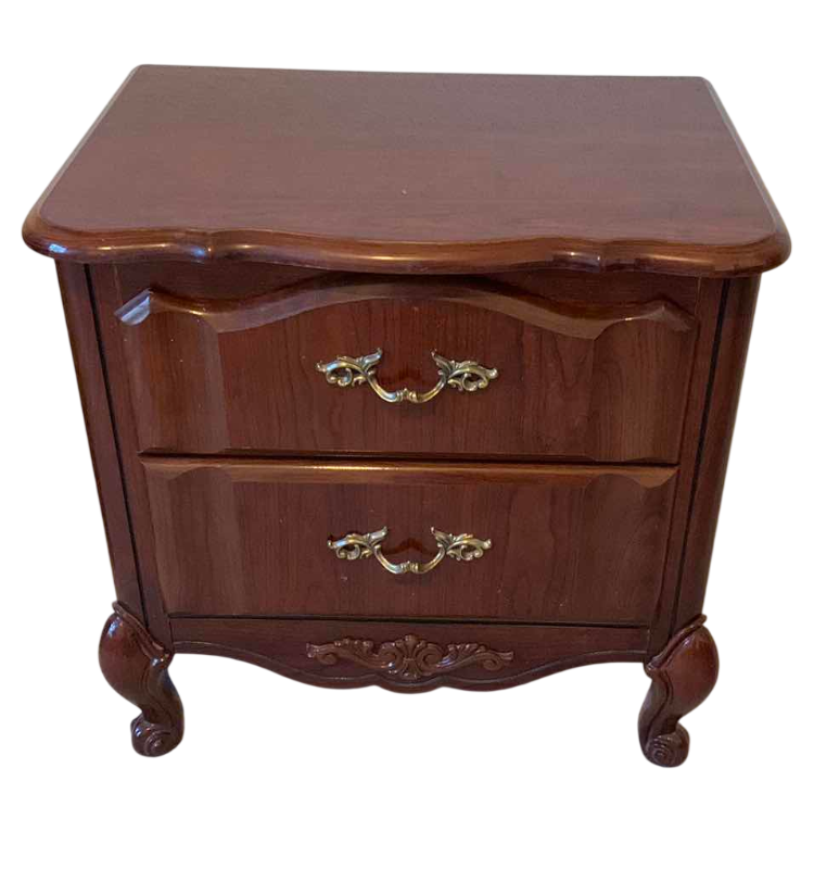 Photo 1 of CHERRY WOOD 2 DRAWER NIGHTSTAND 23” X 16” H 23”