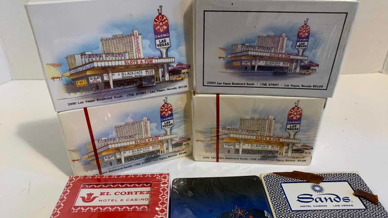 Photo 1 of 7 VINTAGE LAS VEGAS CASINO DECKS OF CARDS