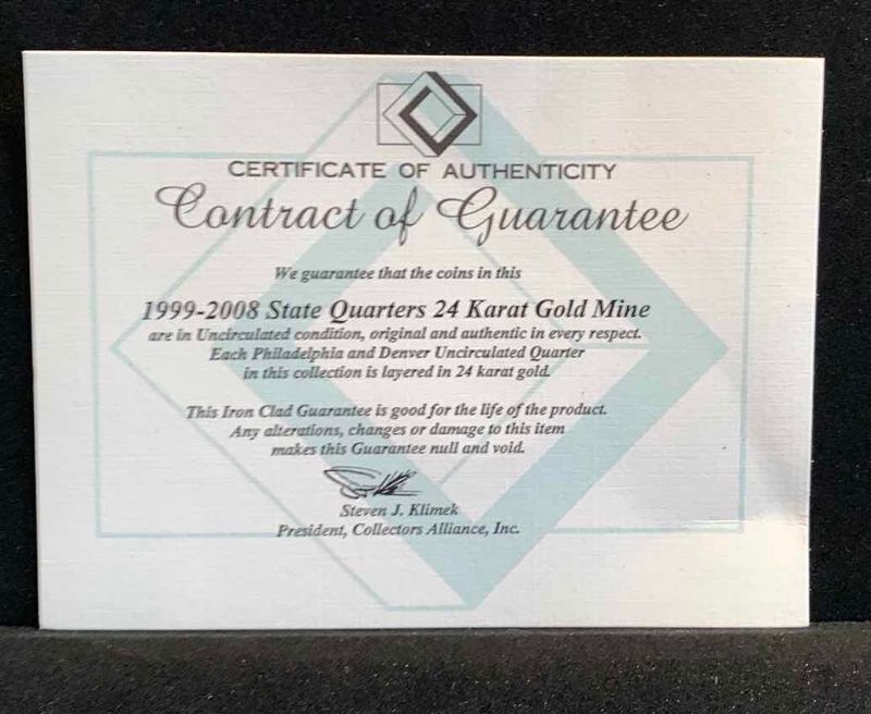 Photo 1 of 1999-2008 STATE QUARTERS IN CHERRY CASE