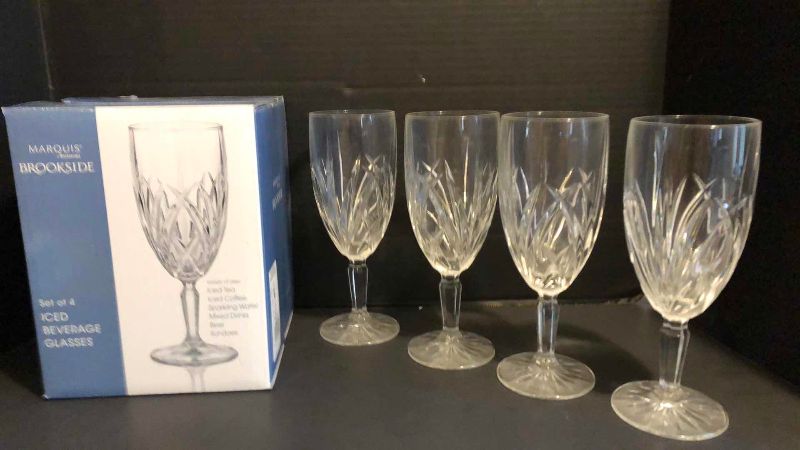 Photo 1 of 4 WATERFORD MARQUIS BROOKSIDE ICED BEVERAGE GLASSES MADE IN GERMANY