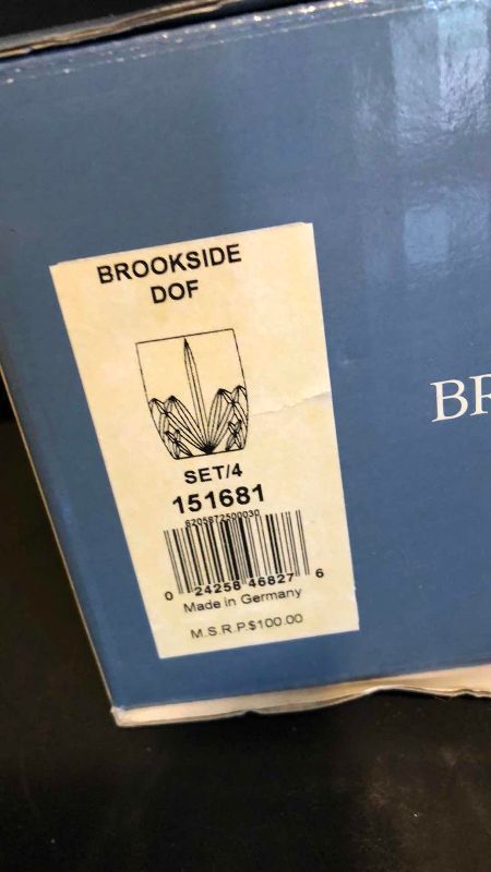 Photo 1 of 4 WATERFORD MARQUIS BROOKSIDE DOUBLE OLD FASHIONED GLASSES MADE IN GERMANY