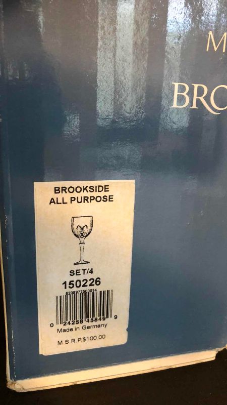 Photo 1 of 4 WATERFORD MARQUIS BROOKSIDE ALL-PURPOSE WINE GLASSES MADE IN GERMANY