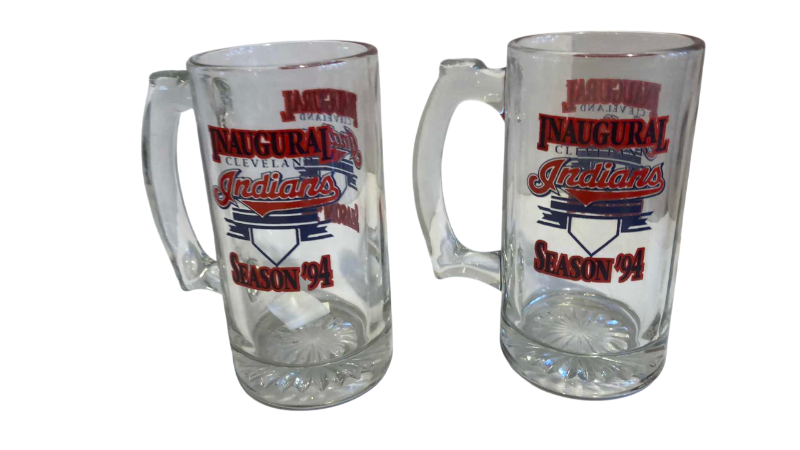 Photo 1 of 2 VINTAGE CLEVELAND INDIANS INAUGURAL SEASON 94 MUGS