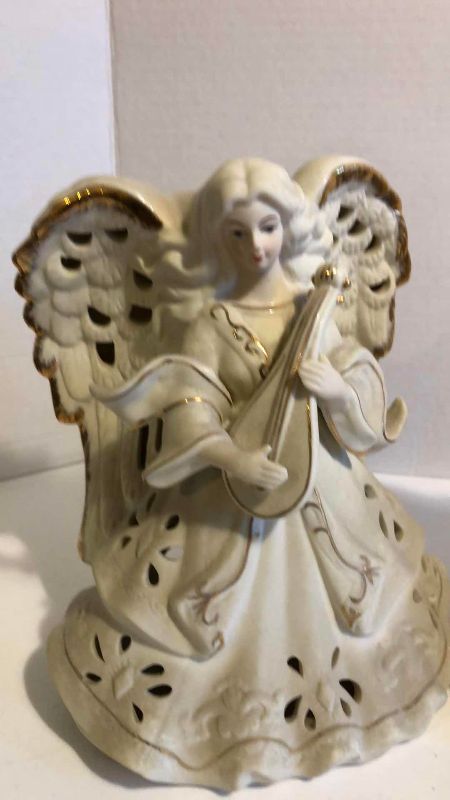 Photo 1 of 2 CHRISTMAS GILDED VICTORIAN ANGEL MUSICIANS CANDLE TEA LIGHT HOLDERS