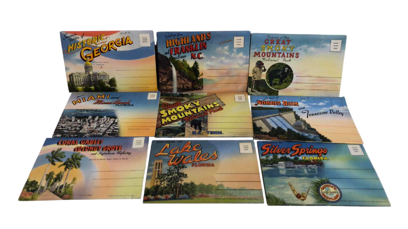 Photo 1 of 9 VINTAGE UNITED STATES POSTCARDS