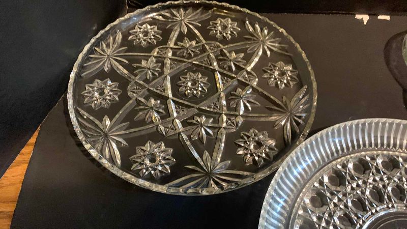 Photo 1 of 3 VINTAGE ANCHOR HOCKING GLASS SERVING PLATTERS