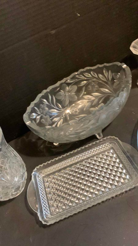 Photo 1 of 5-GLASS SERVING ITEMS