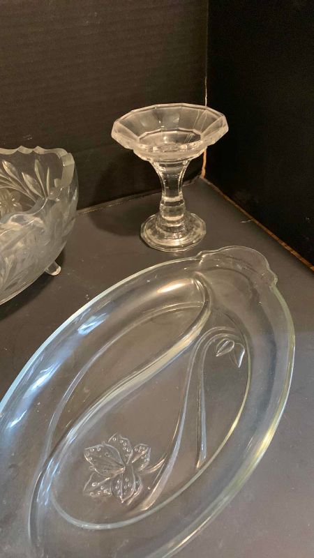 Photo 1 of 5-GLASS SERVING ITEMS