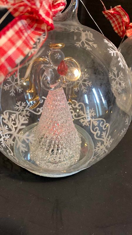 Photo 1 of 5 GLASS LIGHT UP CHRISTMAS DECORATIONS