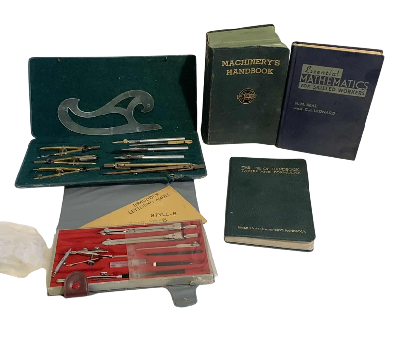 Photo 1 of VINTAGE DRAFTING TOOLS AND BOOKS