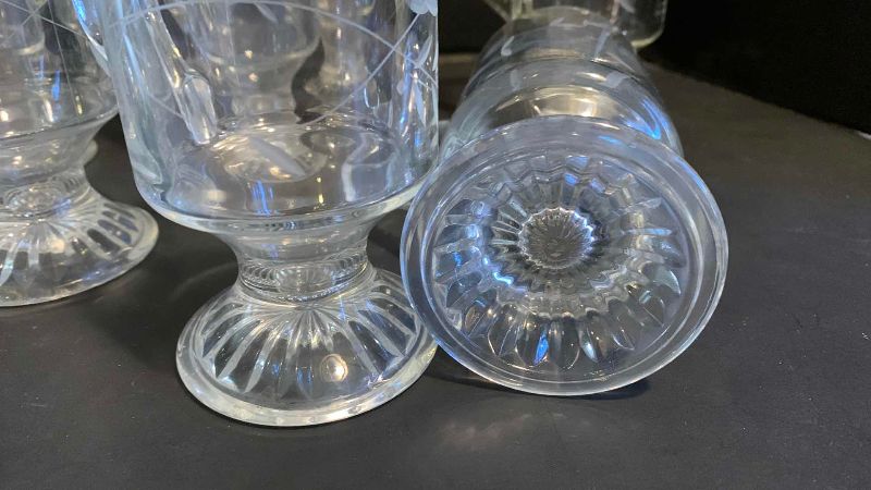 Photo 1 of 12 VINTAGE PRINCESS HOUSE HERITAGE GLASS FOOTED IRISH COFFEE MUGS