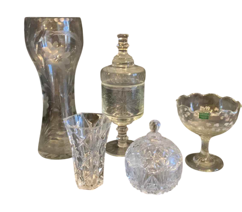 Photo 1 of 5 CRYSTAL VASES AND CONTAINERS