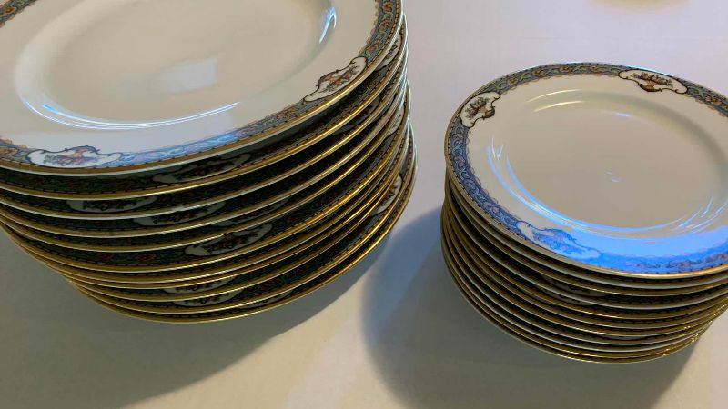 Photo 1 of 22 VINTAGE ROSENTHAL CONTINENTAL OLD VIRGINIA PORCELAIN PLATES AND SAUCERS MADE IN BAVARIA GERMANY CLASSIC ROSE ERA