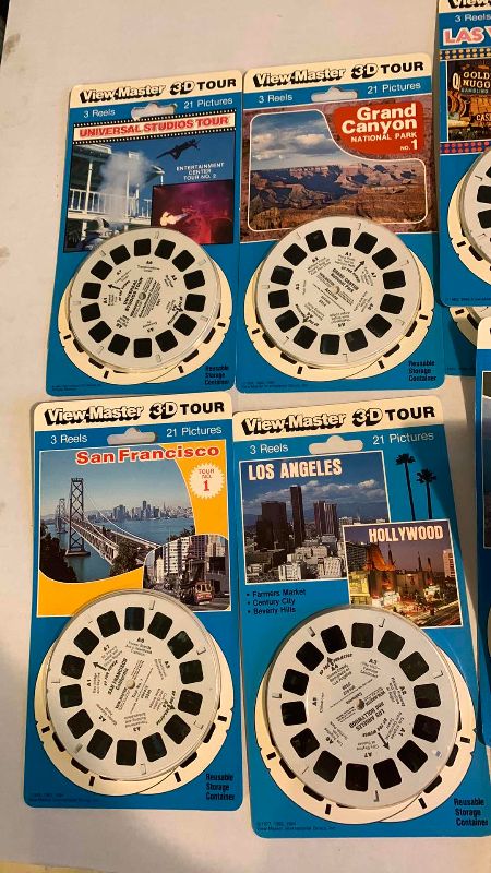 Photo 1 of 2 VINTAGE VIEW-MASTER 3-D VIEWERS AND 22 PACKETS OF REELS