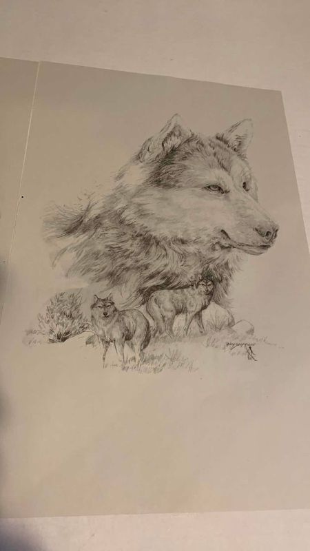 Photo 1 of 2 VINTAGE ORIGINAL PENCIL DRAWINGS BY MARY SELFRIDGE