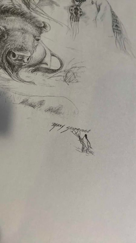 Photo 1 of 2 VINTAGE ORIGINAL PENCIL DRAWINGS BY MARY SELFRIDGE