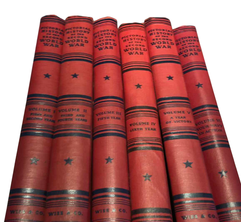 Photo 1 of 6 VINTAGE “PICTORIAL HISTORY OF THE SECOND WORLD WAR” VOL. 1-6