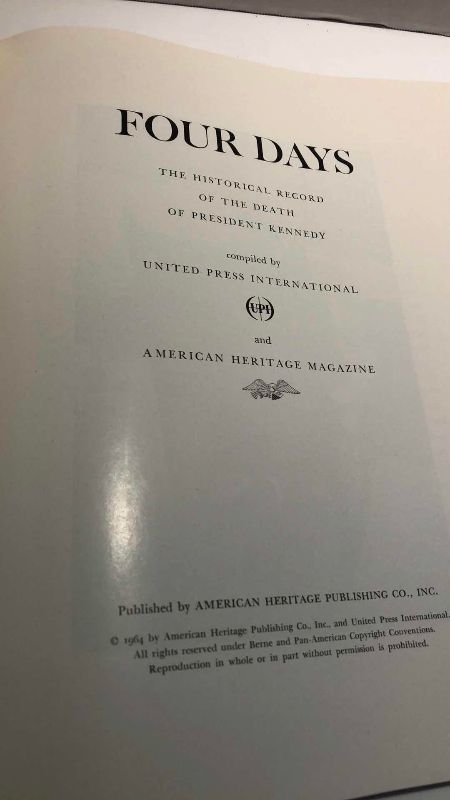 Photo 1 of VINTAGE “FOUR DAYS” KENNEDY ASSASSINATION BOOK