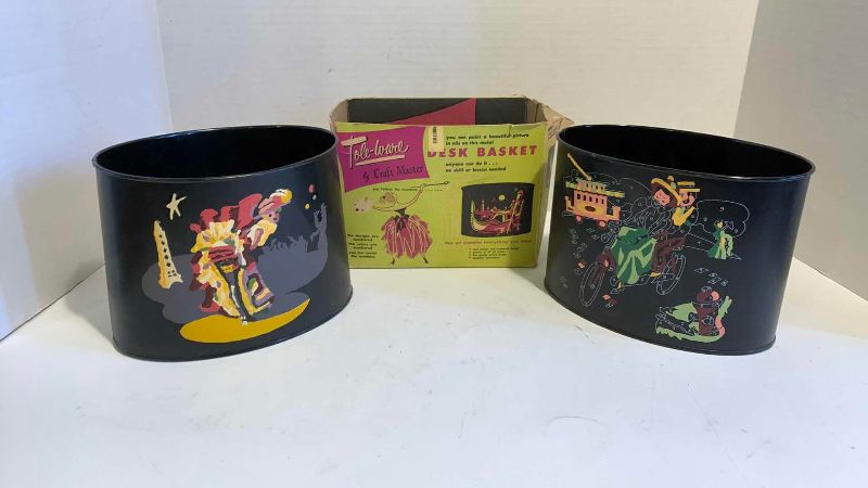 Photo 1 of 2 VINTAGE TIN BASKETS