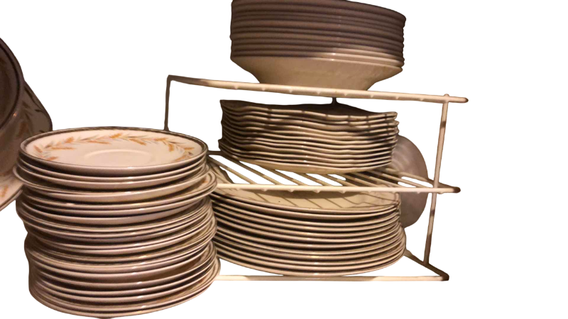 Photo 1 of 56 HOMER LAUGHLIN DORGIAN EGGSHELL PLATES AND SAUCERS