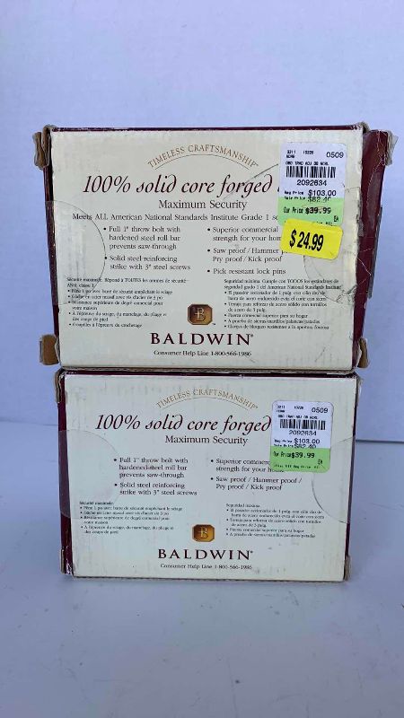 Photo 1 of 2 BALDWIN PREMIUM SECURITY DEADBOLTS