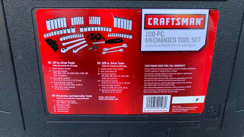 Photo 1 of CRAFTSMAN 108 PIECE MECHANICS TOOL SET