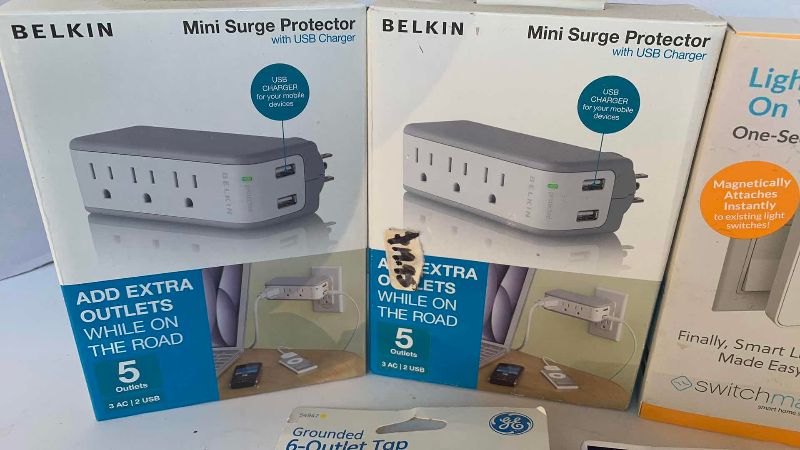Photo 1 of 2 SURGE PROTECTORS, 2 ROCKER SMART HOME SWITCH MATES AND 2 OUTLETS
