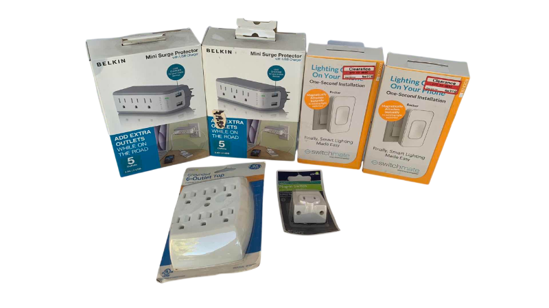 Photo 1 of 2 SURGE PROTECTORS, 2 ROCKER SMART HOME SWITCH MATES AND 2 OUTLETS