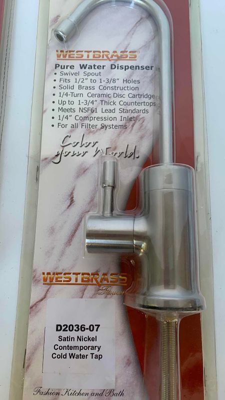 Photo 1 of 2 WESTBRASS SATIN NICKEL CONTEMPORARY COLD WATER TAP