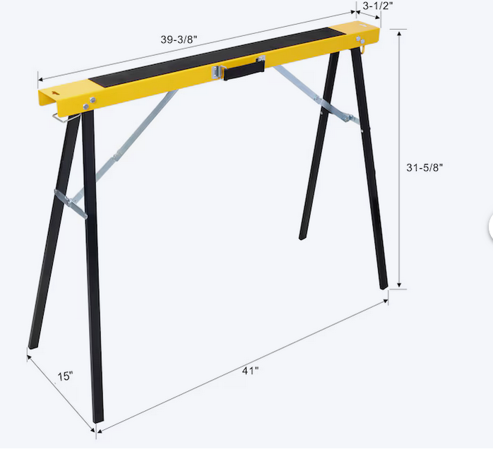 Photo 1 of 2 METAL SAW HORSES 550LB CAPACITY